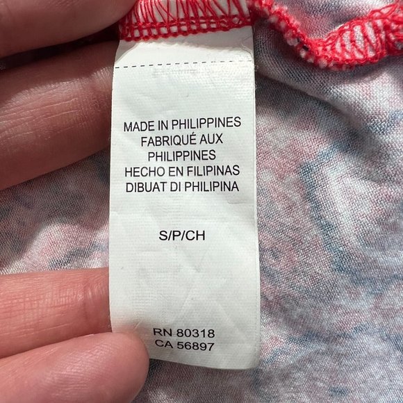 Lucky Brand Maxi Dress Small Red Geometric Boho V-Neck Side Slit Sleeveless - Picture 10 of 12